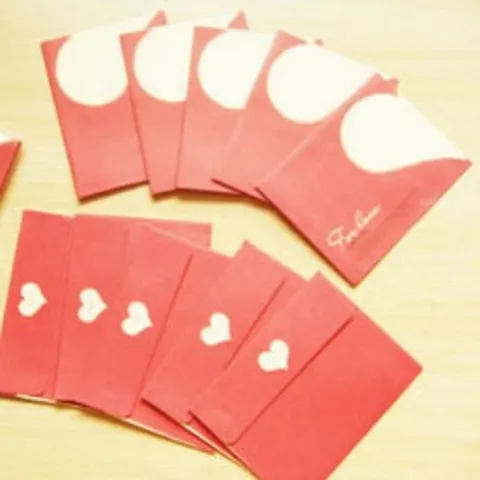 Kreative Mini Papier Umschläge Süßes Herz Muster Segen Karte Umschläge Für Mitgliedschaft Karten Geschenk Gruß Umschläge