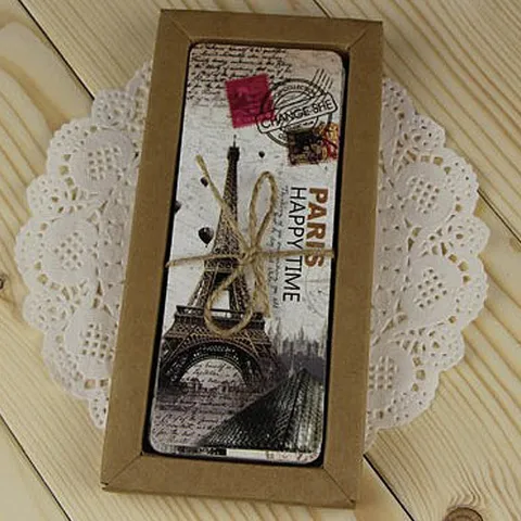 Vintage Eiffel Tower Cartoon Bookmark Set Paper Cute Reading Markers For Office School Stationery Supplies Gift
