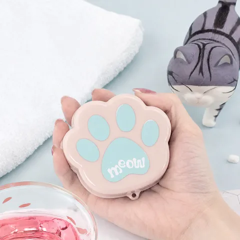 Portable Silicone Folding Water Cup Cute Cat Paw Travel Telescopic Cup