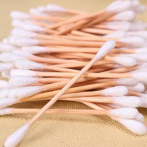 Coton-Tiges Double Embout Bâton en Bois Maquillage Démantèlement Beauté Bâtons Nettoyage Quotidien Outil de Soin Personnel