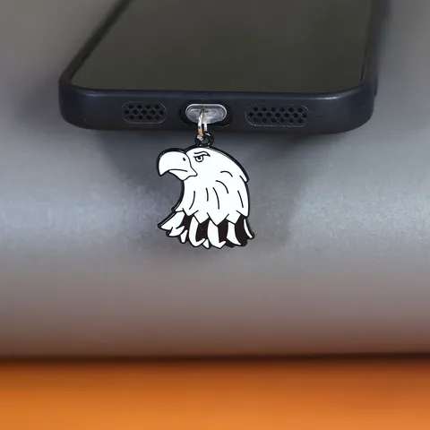 Creative Metal Tiger Eagle Leopard Phone Dust Plug Pendant Cute Animal Charm Phone Anti Dust Plug Accessories