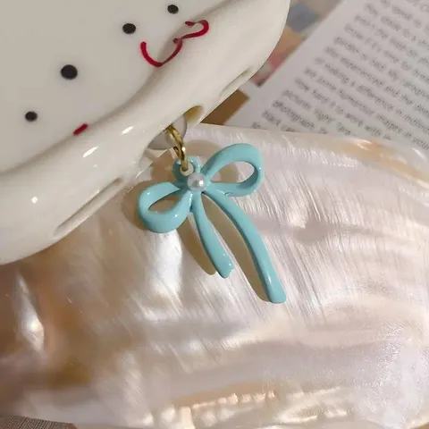 Cute Bowknot Pearl Phone Dust Plug Charm Resin Bow Charging Port Dust Cap For IOS Type C Micro USB Phone Accessories