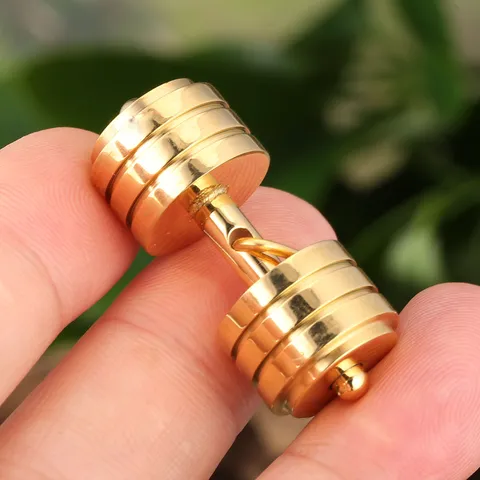 Stainless Steel Dumbbell Pendant Only Without Chain For Men Women Creative Fitness Sports Jewelry Polished Gym Charm Accessory