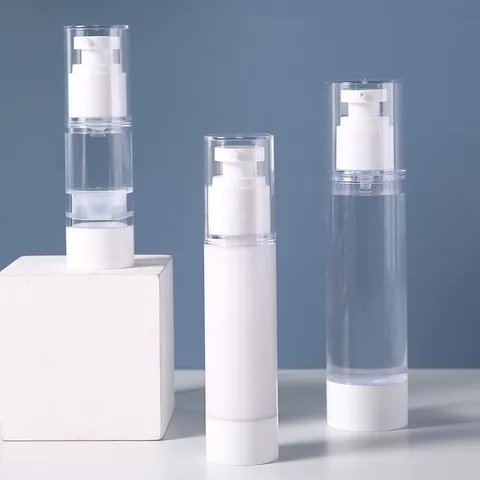 Bouteille à Vide Rechargeable Portable en Plastique Transparent Pompe à Lotion Pulvérisateur Conteneur Vide pour Voyage