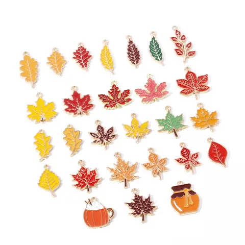 Legering Ahornblad Bedels Thanksgiving DIY Sieraden Hangers Voor Ketting Sleutelhanger Ambacht