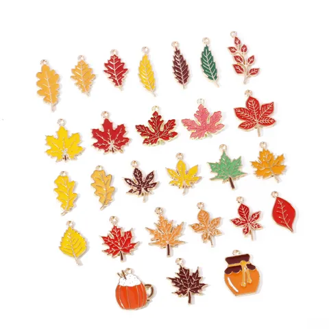 Legering Ahornblad Bedels Thanksgiving DIY Sieraden Hangers Voor Ketting Sleutelhanger Ambacht