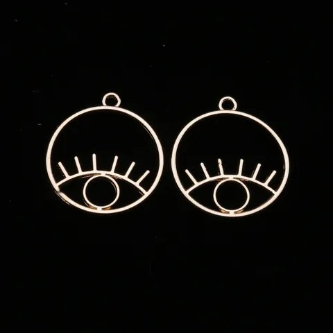 DIY Alloy Evil Eye Dream Catcher Pendants Gold Silver Plated Drip Oil Jewelry Findings Charms For Keychains And Necklaces