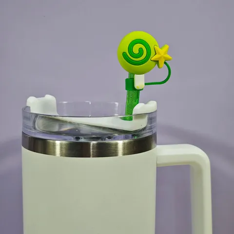 Resin Lollipop Straw Cover Cute Star Dust Plug Reusable Straw Cap For Drinkware Accessories Decorative Straw Protector