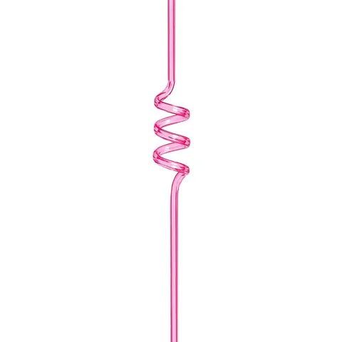 Creative Spiral Drinking Straws Reusable Colorful Transparent PET Straws For Party Bar Daily Drinkware Accessories