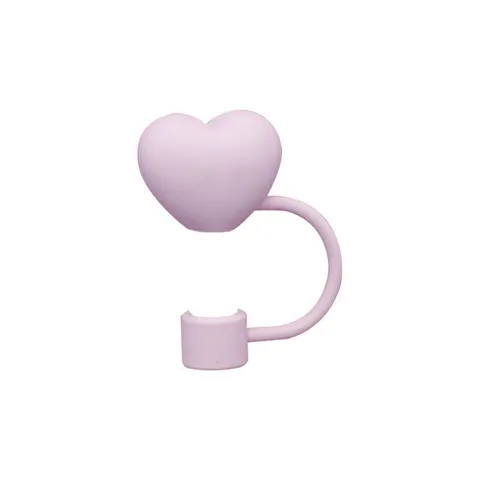 Cute Silicone Straw Cover Heart Rose Bear Dust-Proof Cap Reusable Drinking Straw Accessories For Tumbler