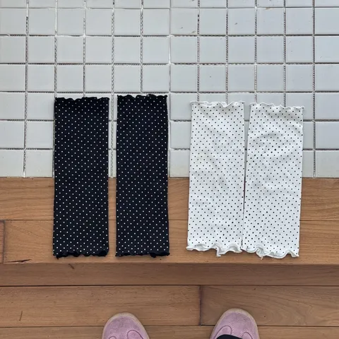 Femmes Chaussettes à Étrier Pois Coton Respirant Décontracté Mignon Volant Slouch Socks Mode Élastique Hoiserie