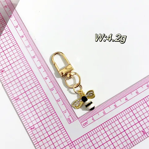 Portachiavi Api Piccole in Strass Lega di Metallo Ape Ciondolo Borsa Carino Animale Portachiavi Per Donne Borsa Accessori Regalo