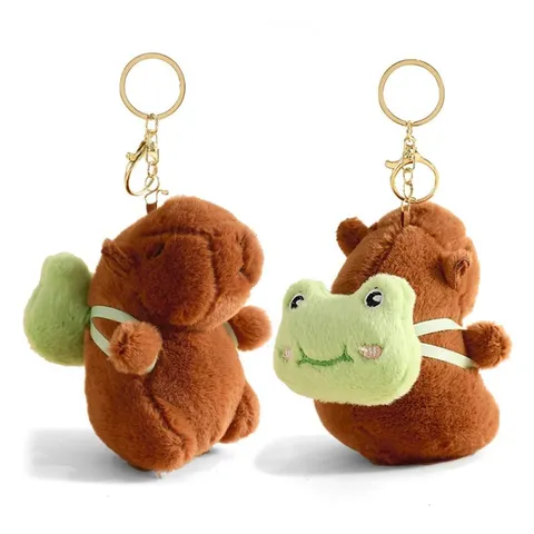 Süßer Capybara Plüsch Schlüsselanhänger Stofftier Taschenanhänger Cartoon Spielzeug Geschenk für Frauen Mädchen