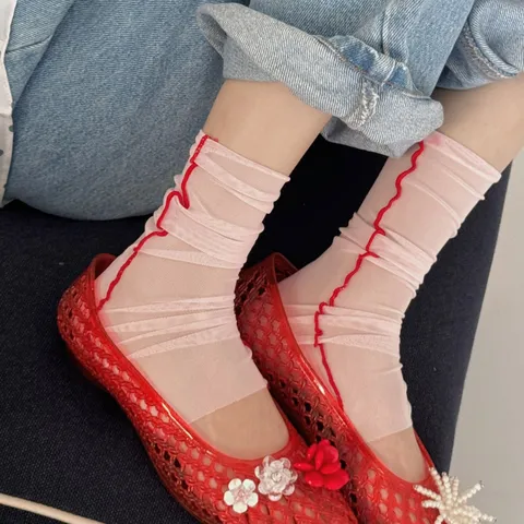 Women's Ice Silk Tencel Leg Warmers Breathable Sun Protection Calf Socks