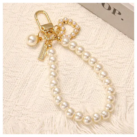 Perlen Schlüsselanhänger Blumen Schlüsselanhänger Damen Armband Perlenkette Süßer Schlüsselanhänger Ring Mit Blume Herz