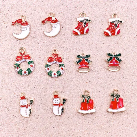Kerst Legering Hanger DIY Handgemaakte Sieraden Accessoires Kerstman Sneeuwman Bedels Voor Oorbekleding Ambacht
