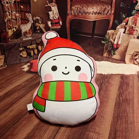 Weihnachten Plüsch Zierkissen Süß Weihnachtsmann Weihnachtsbaum Elch Schneemann Sofa Kissen Festliche Heimdekoration Spielzeug