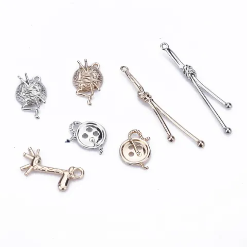 DIY Aleación Fornituras de Joyería Colgante Lindo Ciervo Bola de Hilo Botón Barra de Puntada Dijes Para Pendientes Hechos a Mano Accesorios de Fabricación de Joyas
