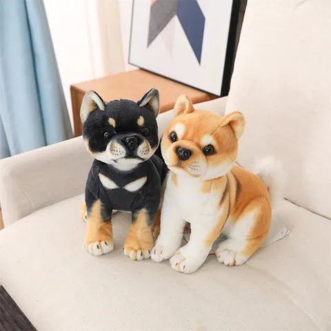 Simulation Shiba Inu Jouet en Peluche Mignon Chien Akita Animal en Peluche Poupée Douce Moelleux Chiot Jouet Décoration