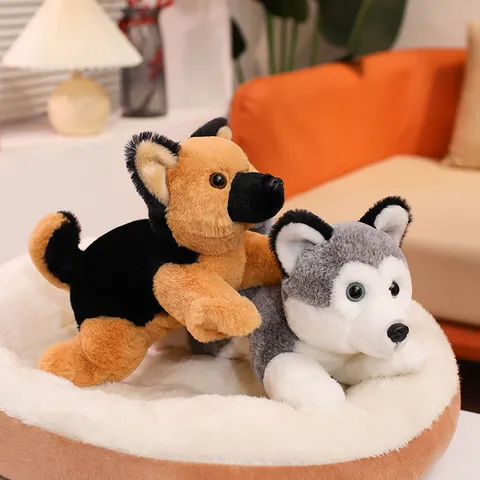 Mignon Simulation Chien Jouet en Peluche En Peluche Husky Golden Retriever Animal Poupée