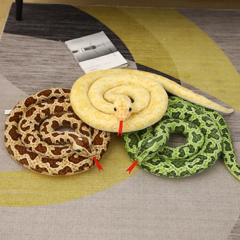 Jouet en Peluche Serpent de Simulation Python Réaliste Accessoire de Blague
