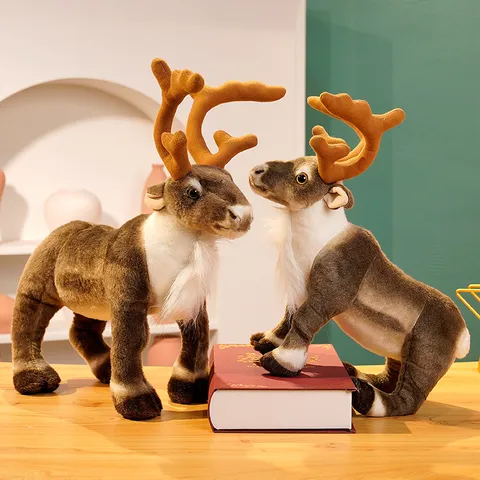 Weihnachten Renntier Plüschtier Süße Gestopfte Elch Puppe Urlaubsgeschenk Weiches Tier Kissen Heimdekoration Für Kinder Erwachsene