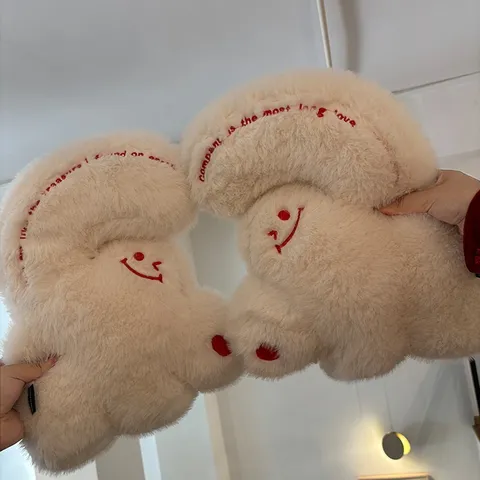 Mignon Oreiller en Peluche Géant en Forme de Cœur Coussin Doux Rembourré Pour Canapé Lit Voiture Décoration