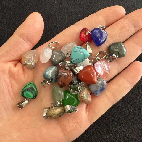 Naturstein Herzform Anhänger Nur Ohne Kette Für Schmuckherstellung Achat Tigerauge Kristallquarz Herzanhänger Kleiner Edelsteinanhänger