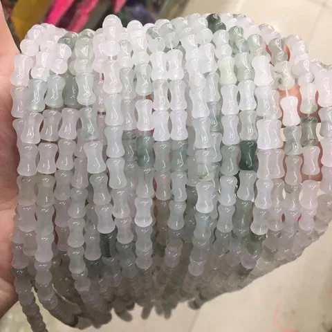 Natural Stone Bamboo Tube Beads 8x12mm Cylinder Agate Jasper Loose Beads For DIY Jewelry Making Accessories Hand-made Stone Beads