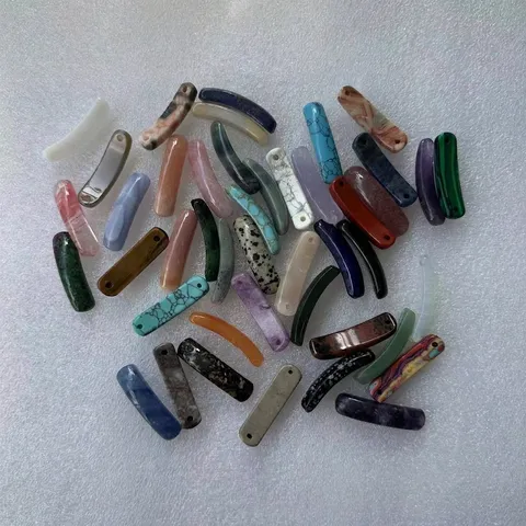 Naturstein Brücke Anhänger Gebogene Rechteckige Kristallperlen Für DIY Schmuckherstellung Armband Halskette Zubehör
