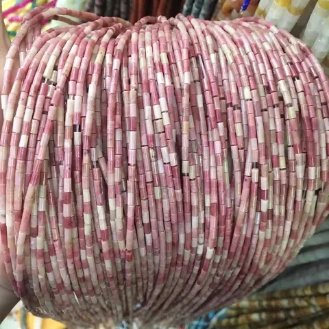 Natural Stone Tube Beads For Jewelry Making Polished Cylinder Loose Beads DIY Handcrafted Jewelry Finding Making Accessories For Bracelets Necklace Crafting