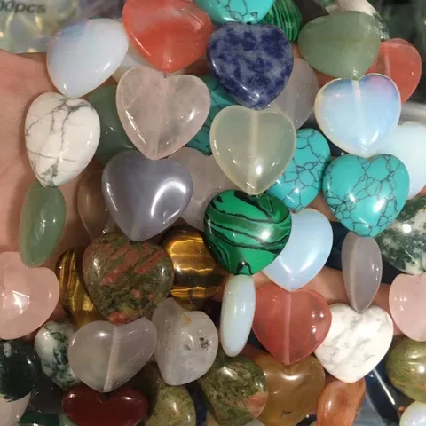 Hartvormige Natuursteen Agaat Losse Kralen Voor DIY Sieraden Maken Accessoires Gepolijste Edelsteen Hangers Charms Multi Kleur