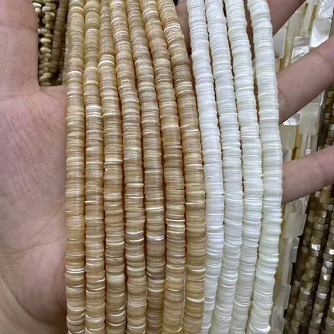 Natuurlijke Schelp Heishi Kralen Ronde Platte Tussenkralen Voor Sieraden Maken Handgemaakte DIY Armband Ketting Accessoires