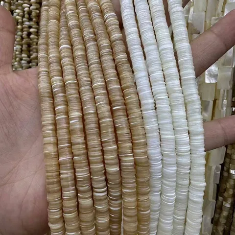 Natuurlijke Schelp Heishi Kralen Ronde Platte Tussenkralen Voor Sieraden Maken Handgemaakte DIY Armband Ketting Accessoires