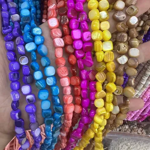 Perles Irrégulières en Coquille Naturelle d'Eau Douce Style Baroque Nacre Perles en Vrac pour la Création de Bijoux DIY Fil