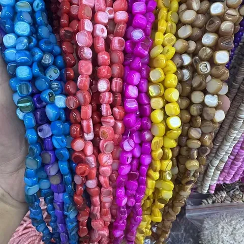 Perles Irrégulières en Coquille Naturelle d'Eau Douce Style Baroque Nacre Perles en Vrac pour la Création de Bijoux DIY Fil