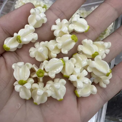 Shell Powder Pressed Flower Loose Beads Crown Floral Beads Center Drilled For DIY Bracelet Necklace Jewelry Making Handicrafts