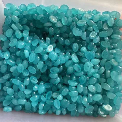 Natürlicher Optimierter Amazonit Stein Ovaler Cabochon Flache Rückseite Edelstein Für DIY Schmuckherstellung Halsketten Ohrringe Ringe Materialien