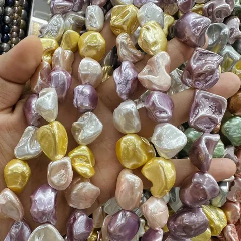 Natural Shell Artificial Pearl Irregular Teeth Baroque Style Loose Beads For DIY Necklace Bracelet Craft Accessories