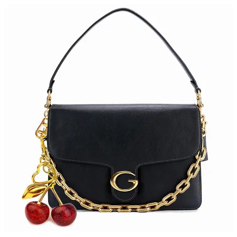 Cherry Keychain Bag Charm Cute Rhinestone Fruit Key Chain Metal Heart Keyring Pendant Fashion Accessories For Women