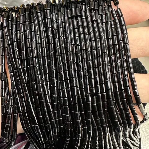 Natural Stone Tube Beads For Jewelry Making Polished Cylinder Loose Beads DIY Handcrafted Jewelry Finding Making Accessories For Bracelets Necklace Crafting