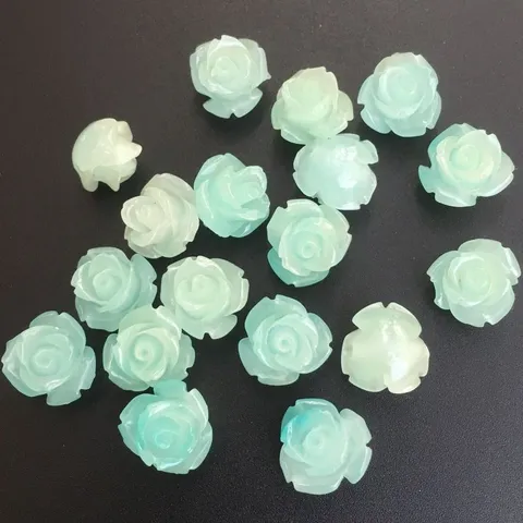 3D Rose Flower Shell Powder Beads Natural Pressed Floral Spacer Beads For Handmade DIY Necklace Bracelet Jewelry Making Women Accessories