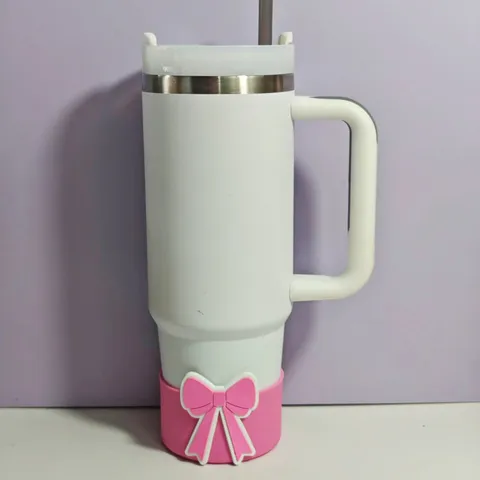 Universal Silicone Cup Sleeve With Cute Bowknot Anti Slip Bottom Protector For Water Bottle Accessories