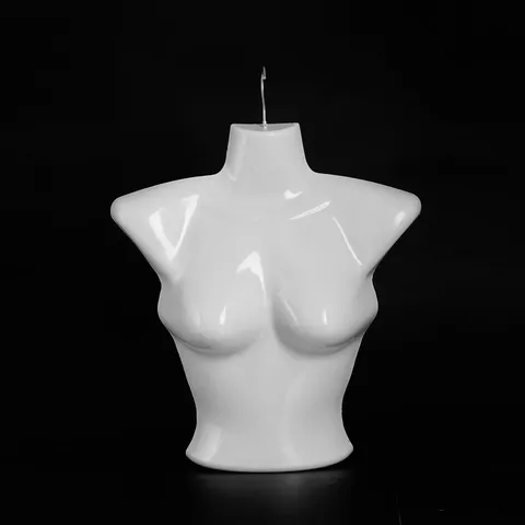 Plastic Female Upper Body Mannequin Display Form Bra Lingerie Hanger Clothing Store Display Prop