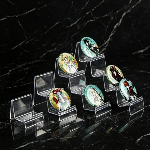 Transparant Kunststof Gelaagd Display Standaard Duidelijk Acryl Desktop Opslag Rek Voor Portemonnee Telefoon Sieraden Badge