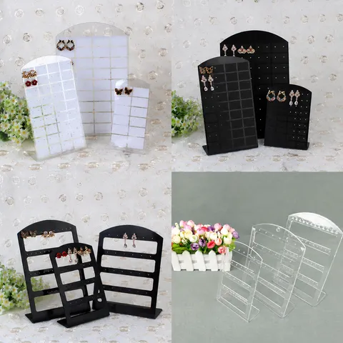 Kunststof Oorbellen Display Standaard Houder Organizer Acryl Vitrine Rek Voor Toonbank