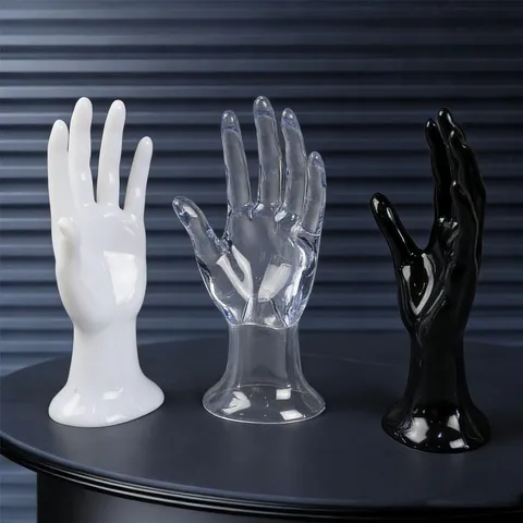 Plastic Hand Model Jewelry Display Stand Mannequin Hand For Ring Bracelet Glove Showcase Retail Jewelry Display Prop