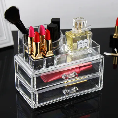 Transparent Plastic Cosmetic Storage Box Multi-Layer Drawer Makeup Organizer Desktop Jewelry Container For Bathroom