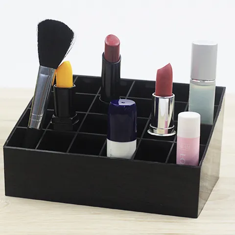 24 Grid Lippenstift Houder Bureau Opbergdoos Doorzichtige Kunststof Make-up Organizer Lippenstift Display Standaard