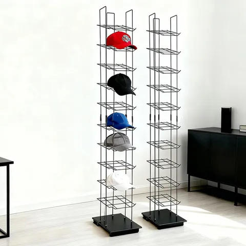 Vrijstaande Metalen Hoedenstandaard Meerdere Lagen Honkbalpet Display Standaard Winkel Hoeden Opslag Organizer